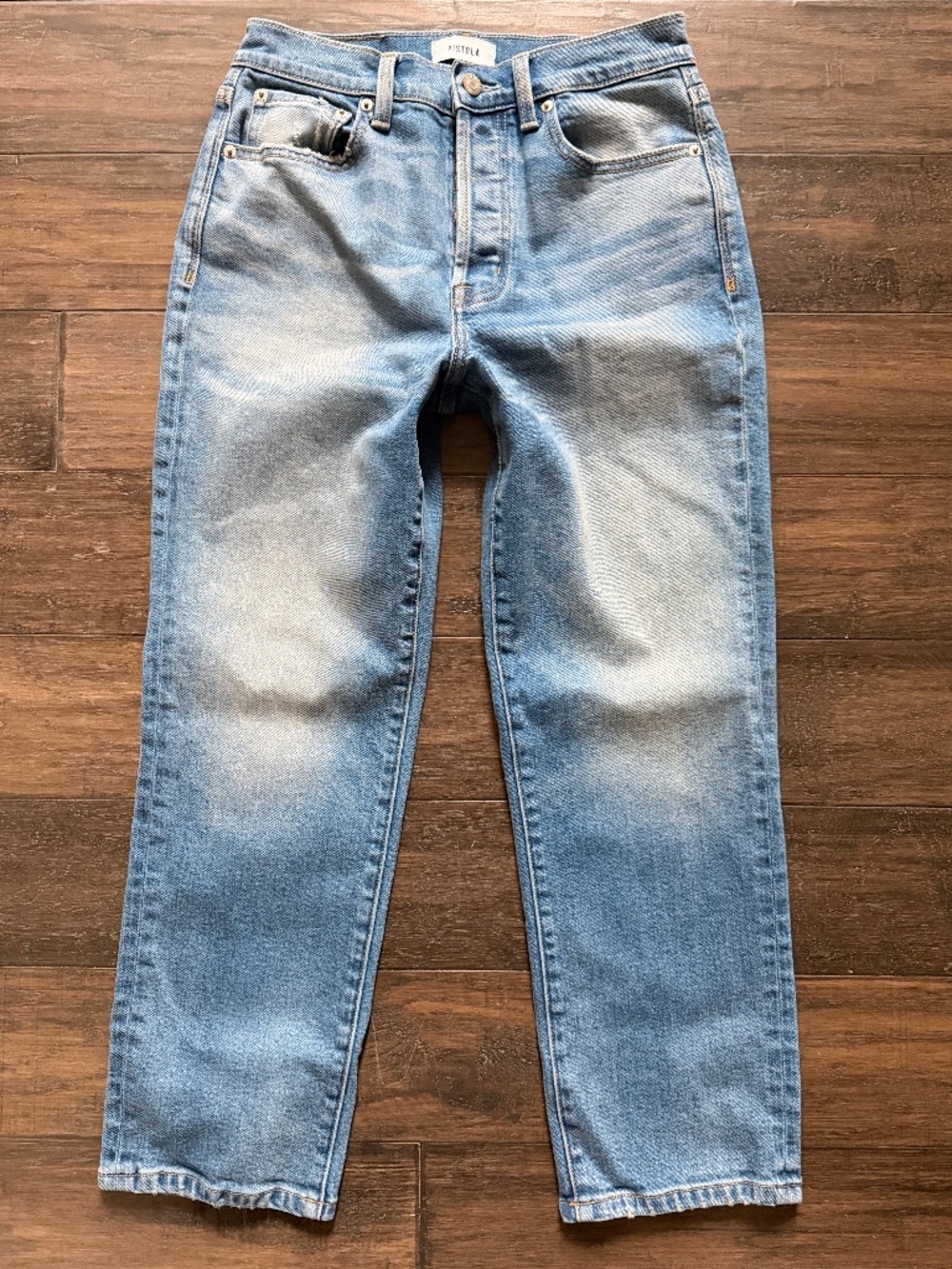 PISTOLA Rare High-Rise Faded Pocket Wash Jeans Sz 27 NWT $180 SAMPLE!!